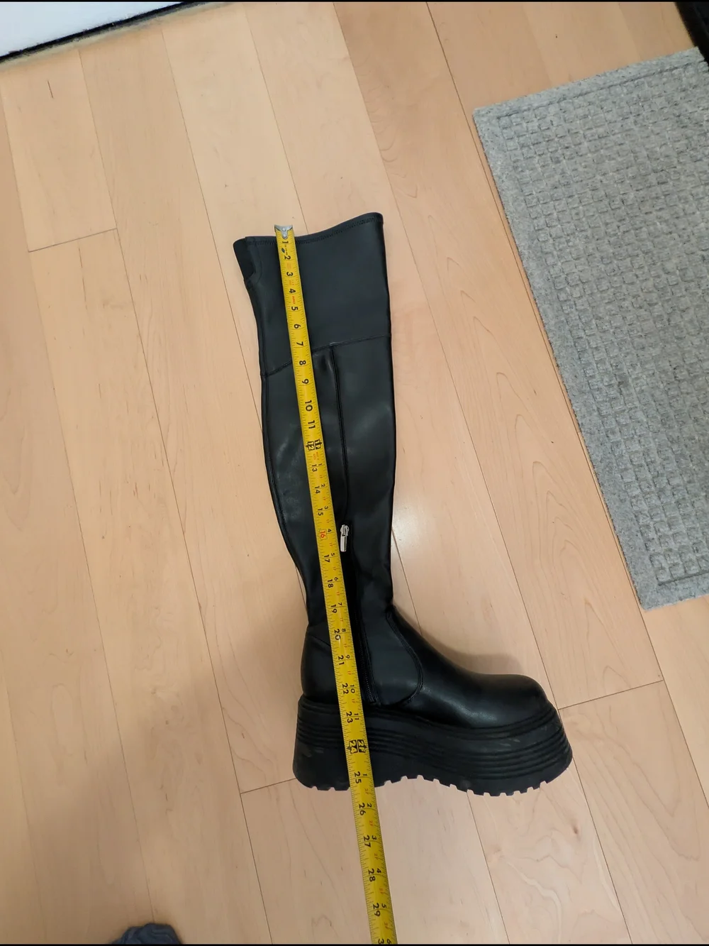 Nine West Black Vegan Leather Ankle Boots with Zip
